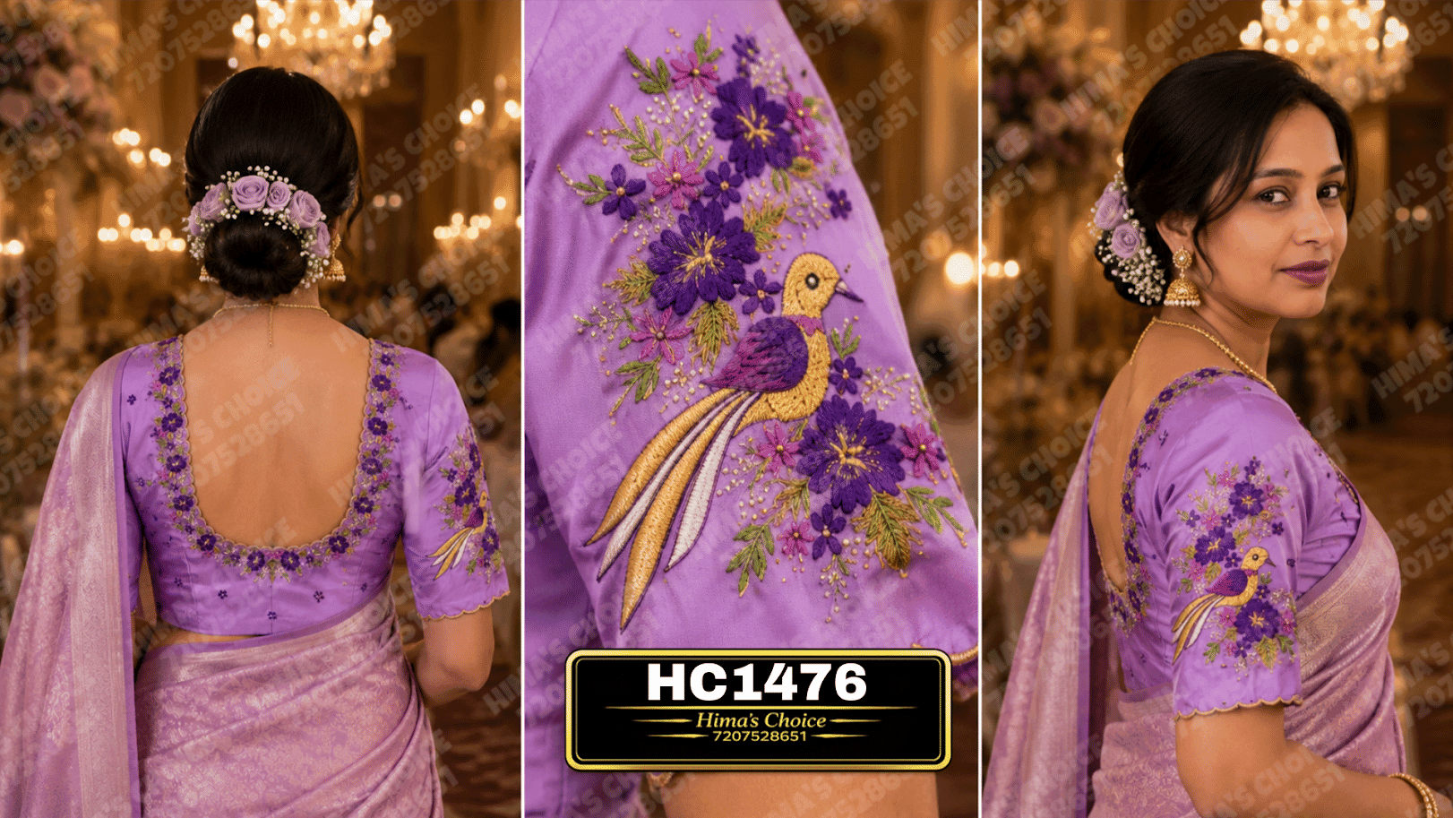 HC1476 – Floral Bird EMBROIDRY